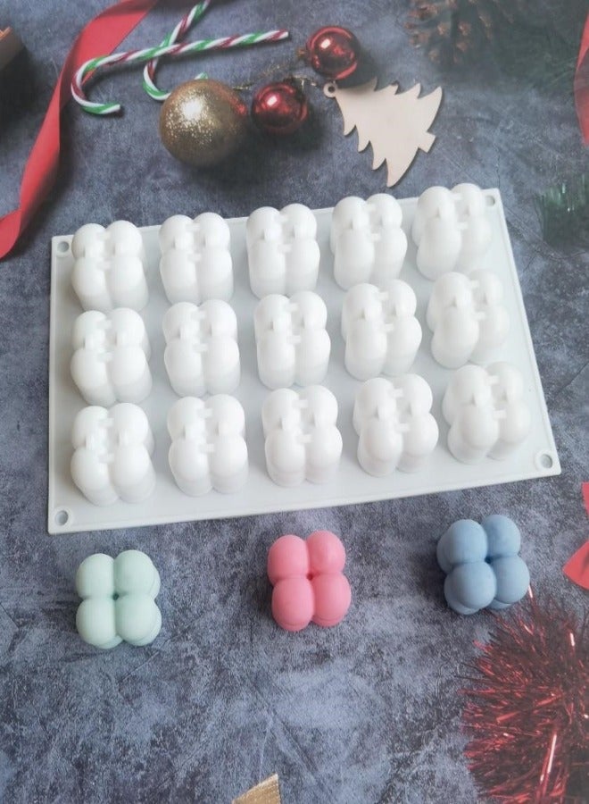 ميكسد 15 تجويف 3D الكرة السحرية سيليكون فقاعة مكعب العفن  - Image 2