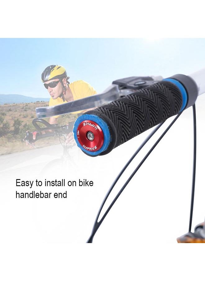 Thoraya 1 Pair Aluminum Alloy Bike Bicycle Handlebar Handle Grip Bar End Plug Cap Parts(Red)  - Image 2