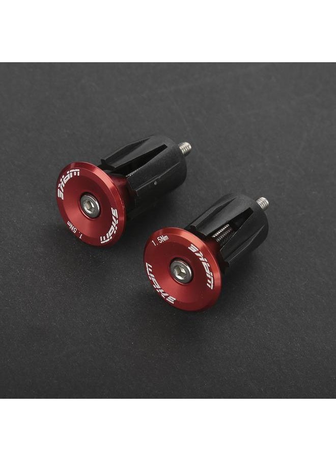 Thoraya 1 Pair Aluminum Alloy Bike Bicycle Handlebar Handle Grip Bar End Plug Cap Parts(Red)  - Image 5