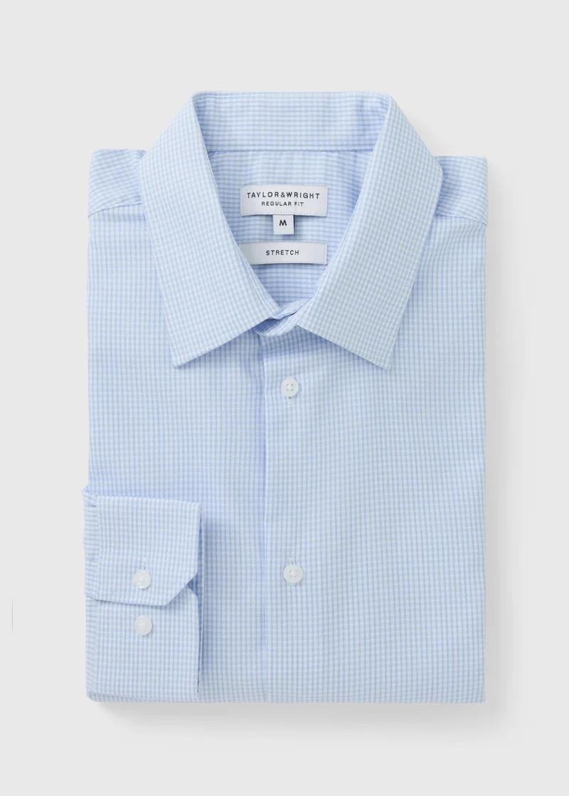 Matalan Blue Taylor & Wright Blue Check Regular Fit Shirt for Men | Best Price UAE