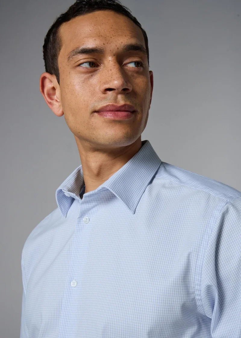 Matalan Blue Taylor & Wright Blue Check Regular Fit Shirt for Men | Best Price UAE