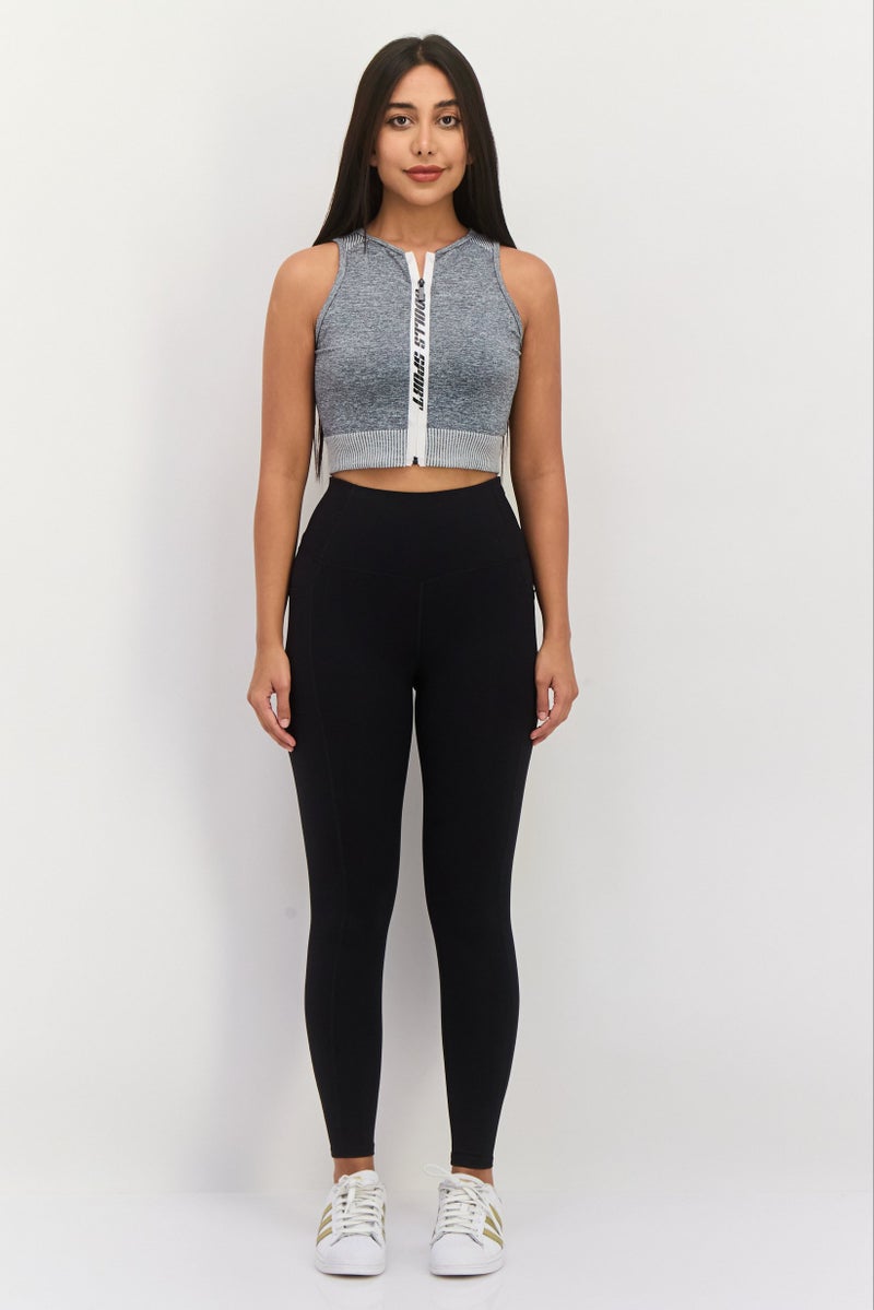 SKECHERS  leggings رياضية نسائية مناسبة للتدريب، سوداء - Image 4