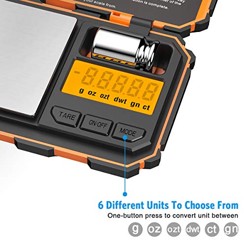AMIR Digital Pocket Scale, Gram Scale 200g/0.01g, 6 Units Conversion Smart Scale with Calibration and Tare Function, LCD Display, for Food, Coffee, Jewelry, Medicine, Herb - Image 3