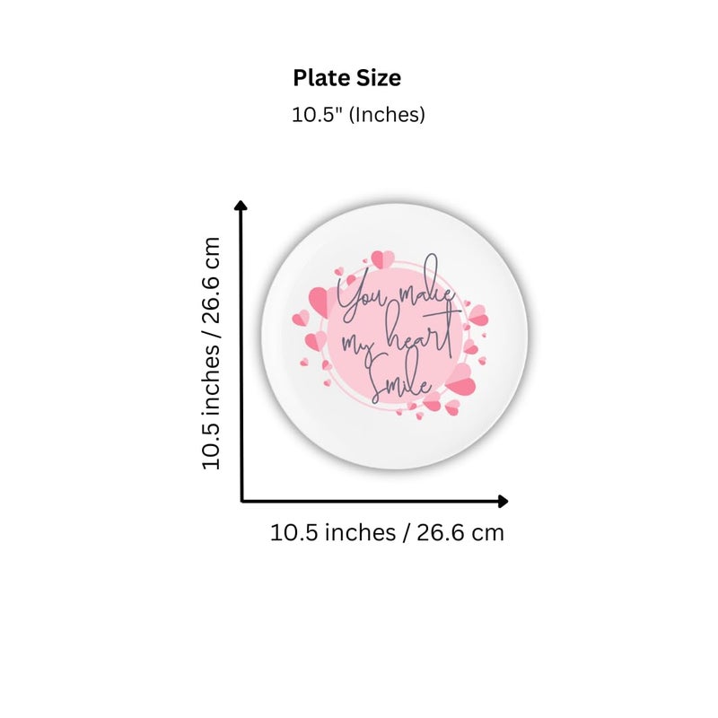 HomScape HomScape Love Quotes Ceramic Wall Plate I Valentine Gift for Girlfriend I Valentine Gift for Wife I Valentines Day Gift I Valentine Gift I Gift Item I Decorative Wall Plate  - Image 3