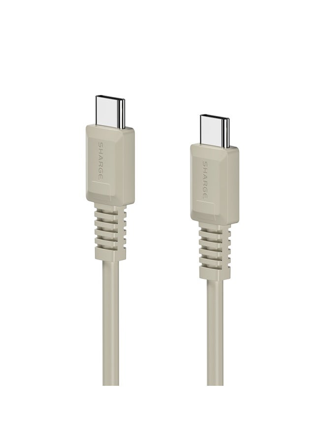 SHARGE - SHARGE SL112 Data Cable Type C Highly-Elastic Silicone iPhone Charging Cable USB-C to C 1.2m 480Mbps Transfer Speed Durable and Flexible Multiple Device Compatibility - Image 1
