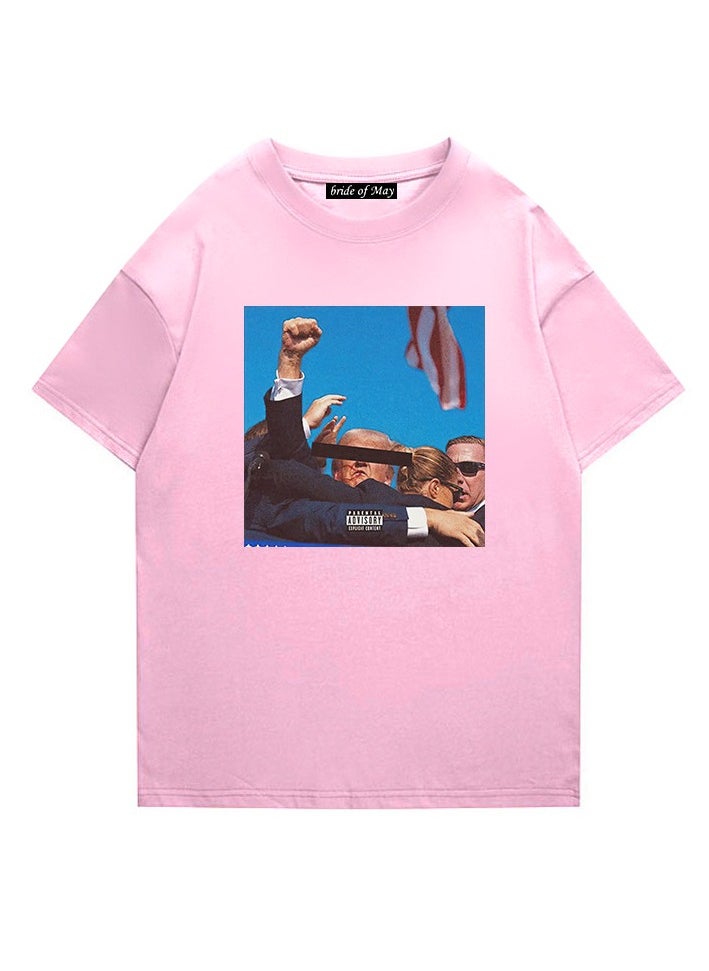 KUYING - New Trump Print Short Sleeved Shirt - Image 1