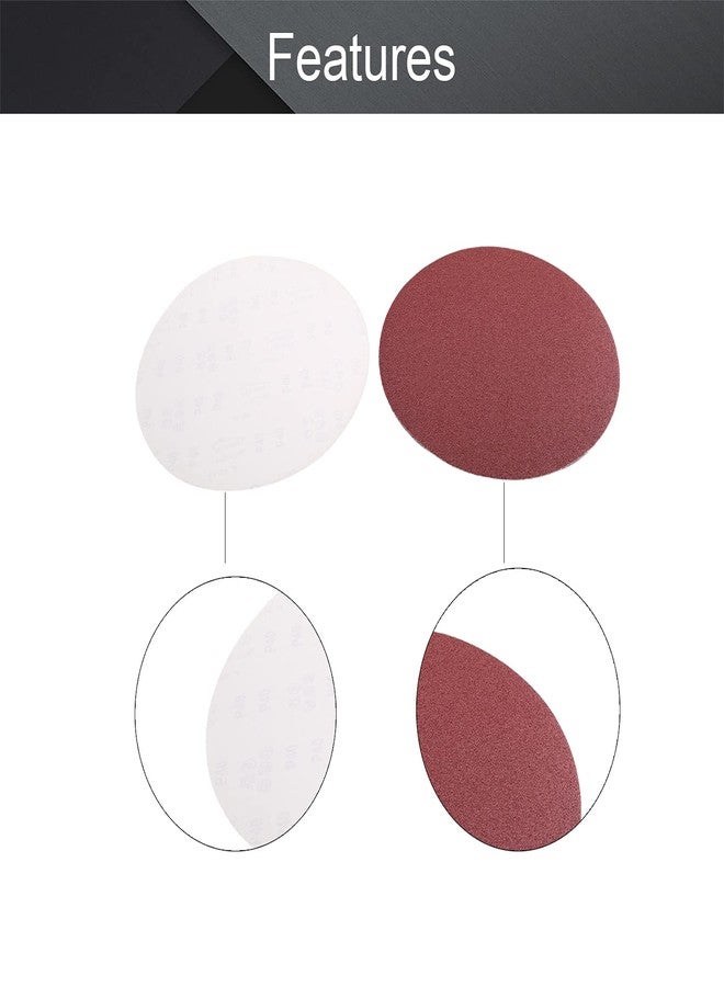 اتول مارت أقراص صنفرة Utoolmart PSA، ورق صنفرة ذاتي اللصق، مقاس 12 بوصة، ورق صنفرة من أكسيد الألومنيوم بدون ثقوب، 60 حبيبة، لصنفرة مدارية عشوائية، للخشب، وتلميع المعادن، 8 قطع - Image 3