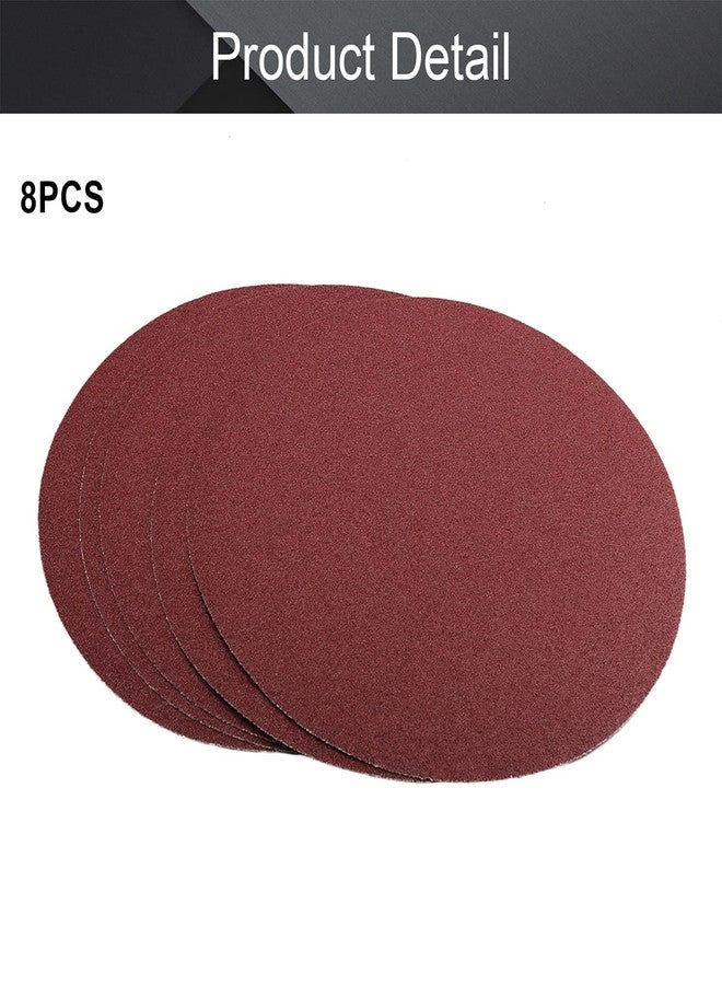 اتول مارت أقراص صنفرة Utoolmart PSA، ورق صنفرة ذاتي اللصق، مقاس 12 بوصة، ورق صنفرة من أكسيد الألومنيوم بدون ثقوب، 60 حبيبة، لصنفرة مدارية عشوائية، للخشب، وتلميع المعادن، 8 قطع - Image 4