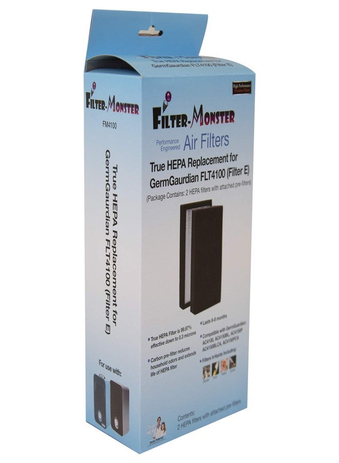 Filter-Monster.com Filter-Monster Replacement Compatible with GermGuardian FLT4100 Filter E for AC4100 AC4150BL AC4150P AC4150BLCA AC4150PCA, 2 Pack - Image 4