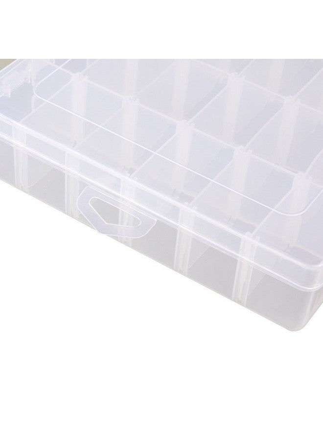 OULII Clear Plastic Jewelry Box Organizer Storage Container with Adjustable Dividers 36 Grids - Image 5