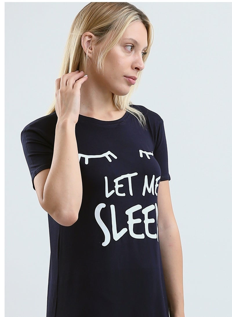 Mesery Sleepshirt Cotton Short Sleeves Printed  - Image 2