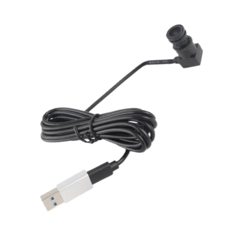 كاميرا ويب صغيرة بمنفذ USB للتوصيل والتشغيل بدقة 1080 بكسل لعقد مؤتمرات الفيديو، لون أسود بلاستيكي، تصميم مضغوط مع ميكروفون مدمج وتركيز ثابت - Image 1