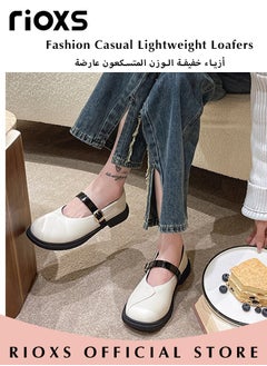 ريوكس أحذية المتسكعون العارضة خفيفة الوزن أحذية ماري جين كلاسيكية ناعمة النعل أحذية مريحة منخفضة الكعب مربعة اصبع القدم  - Image 3