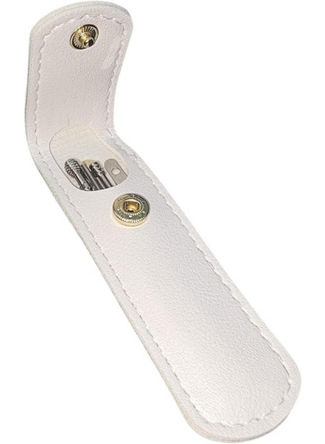 مجموعة أدوات العناية بالأظافر في حقيبة صغيرة من الجلد الصناعي يمكن استخدامها كميدالية او تثبيتها في الحقيبة - Image 5