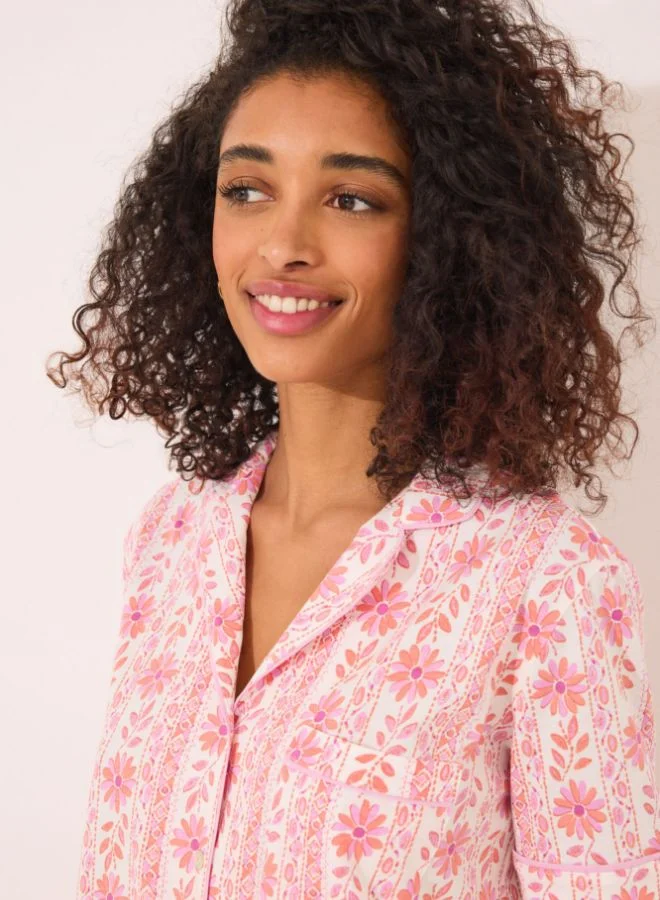 women'secret Capri classic pyjamas 100% cotton flowers