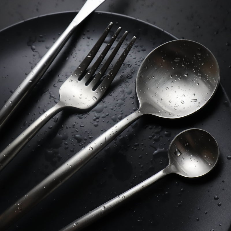 Stainless Steel Cutlery Set Colorful Knife Fork and Spoon With Grape Handle Portable Case for Outdoor Picnic Camping Travel Hotel Kitchen Everyday Use - Image 4