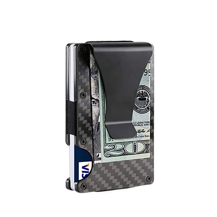 Explosive Carbon Fiber Card Package Metal Aluminum Wallet Rfid Anti-Theft Credit Card Holder - Image 3