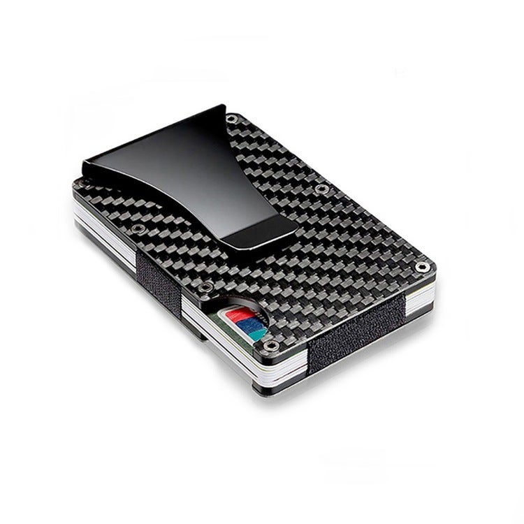 Explosive Carbon Fiber Card Package Metal Aluminum Wallet Rfid Anti-Theft Credit Card Holder - Image 4