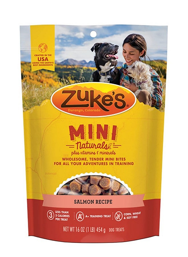 Zuke's Mini Naturals Dog Training Treats, Salmon Recipe, Soft Mini Dog Treats With Vitamins & Minerals, Made For All Breed Sizes (Salmon, 16 Ounce (Pack Of 2) - Image 2