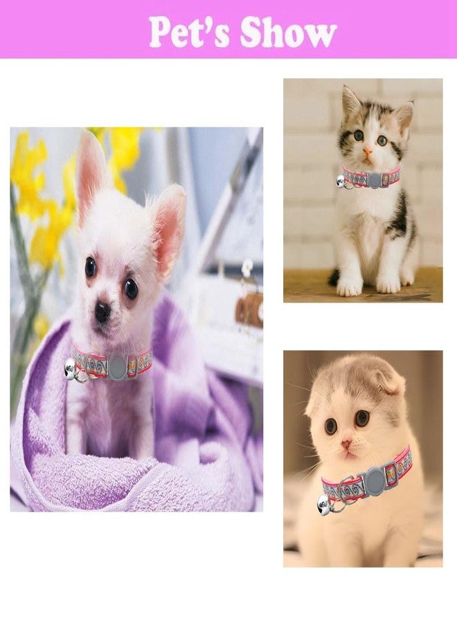 WeimoMonkey Hot Pink Bell Collar for Small Dogs, Puppy Collar Girl, Breakaway Kitten Bell Collar Safety Buckle Soft Nylon Adjustable for XXS Xs Small Pet Cat Dogs Animal Litter Tiny,Neck 7.5-12.6 inch - Image 2