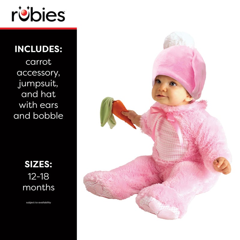Rubies Baby's Precious Little Rabbit Infant and Toddler Costume, Pink, 6-12 Months for Themed Parties and Halloween - Image 2