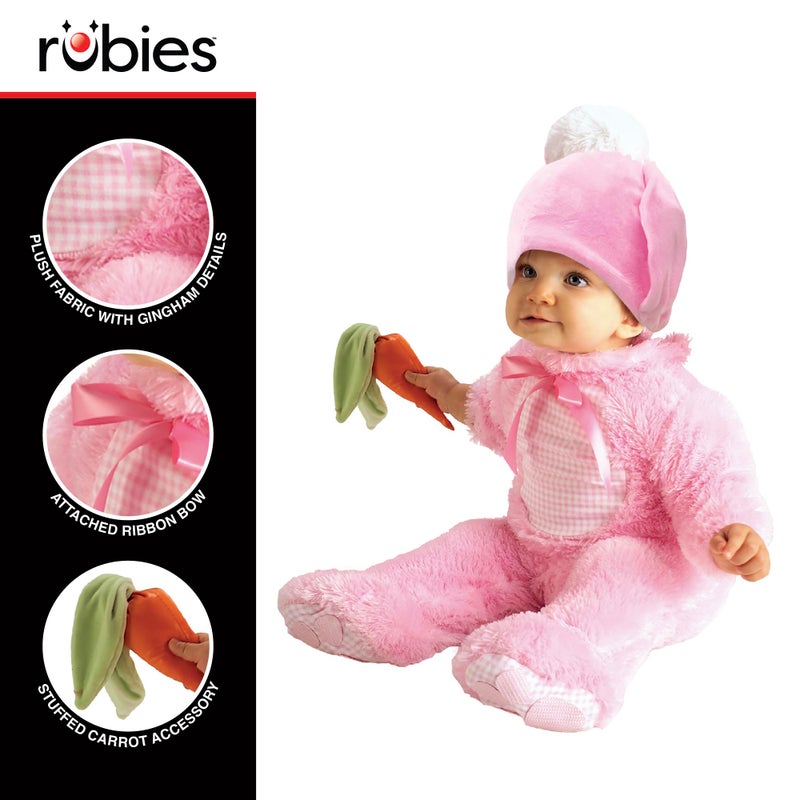 Rubies Baby's Precious Little Rabbit Infant and Toddler Costume, Pink, 6-12 Months for Themed Parties and Halloween - Image 3