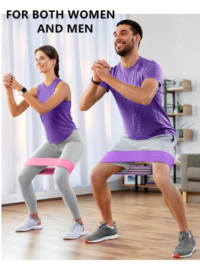 CoolRabbie Anti-Slip Hips bands for Women and Men, Exercises bands for Hips and Legs - Glutes bands for women – 3 Resistance Levels booty bands resistance for glutes and legs workout - Loops Bands  - Image 2