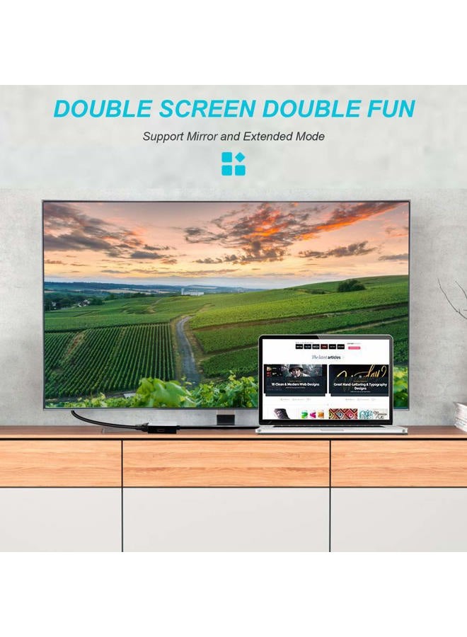 Benfei Mini DisplayPort to HDMI VGA DVI 4K Adapter, 3-in-1 Gold-Plated Mini DisplayPort(DP) to HDMI/DVI/VGA Adapter(Male to Female) Compatible with MacBook Air, Mac mini, Microsoft Surface Pro 3/4 - Image 3