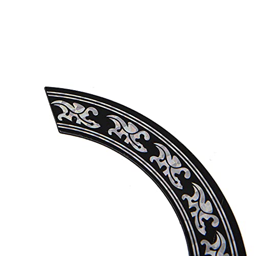 Yootones 5Pcs Yootones Guitar Soundhole Rosette Decal Sticker Self-Adhesive Inlay Stickers Decals Compatible with Acoustic Classical Guitar Parts Replacement (Black) - Image 4