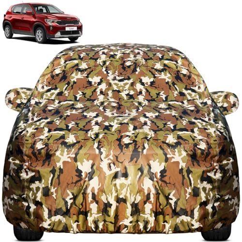 Pivalo Car Body Cover for Kia Sonet All Model & Years (2020-2026) 100% Waterproof with Mirror Pockets, Triple Stitched Dustproof Heat Resistant UV Protection (Military/Jungle/Camouflage) - Image 1