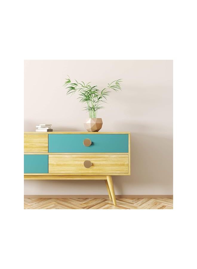 promass 4 Pcs Solid Brass Round Single Hole Small Handle, Cupboard Door Round Handle Brass Knob with Screws, Home Decorating for Wardrobe Door, Cabinet Doors and Home Decorating, Gold (20mm x 25mm) - Image 2