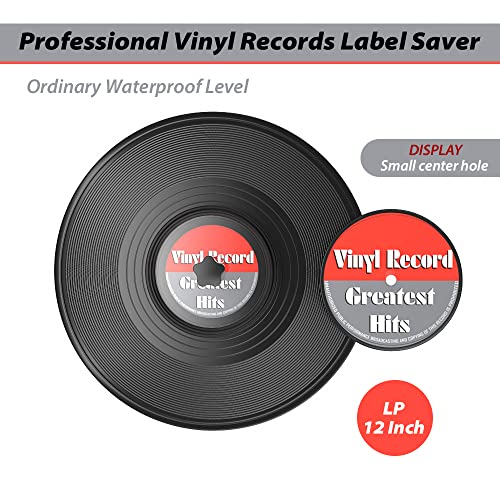 WEWU ROUNDS LP Vinyl Record Label Saver Vinyl Record Clean Saver Record Cleaning Protector Waterproof Label Saver Record Cleaner Clamp Care (12", Black) - Image 2