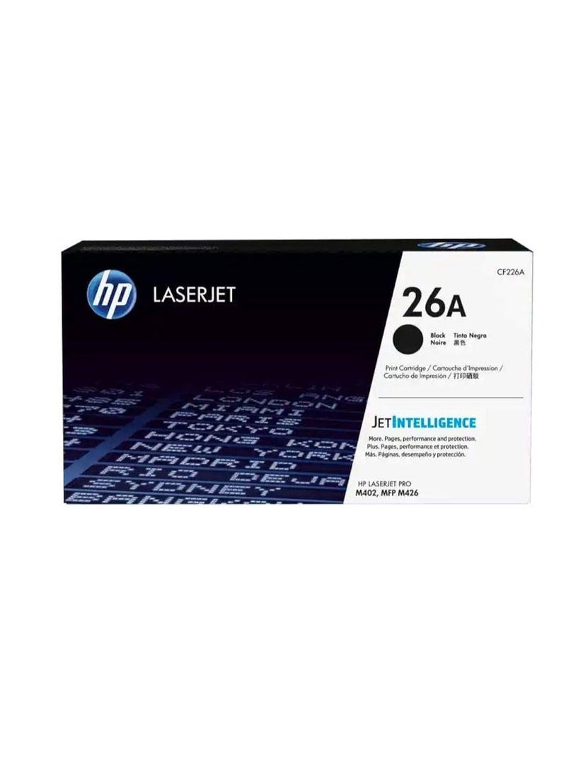 HP 26A Black Original LaserJet Toner Cartridge - CF226A Black - Image 1