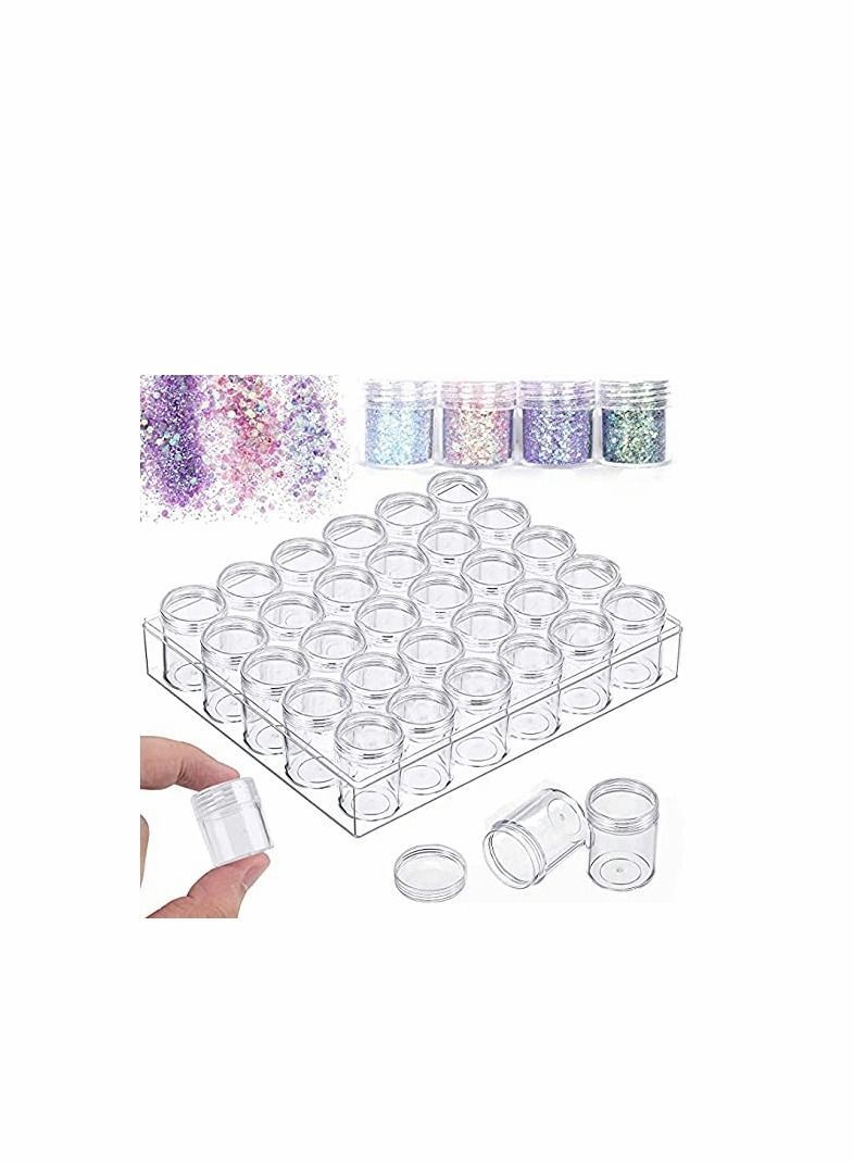 NIBEMINENT 5D Embroidery Diamond Storage Box, Clear Plastic Bead Containers Painting Organizer with Lid for Jewelry DIY Art Crafts Nail Diamonds, - Image 1