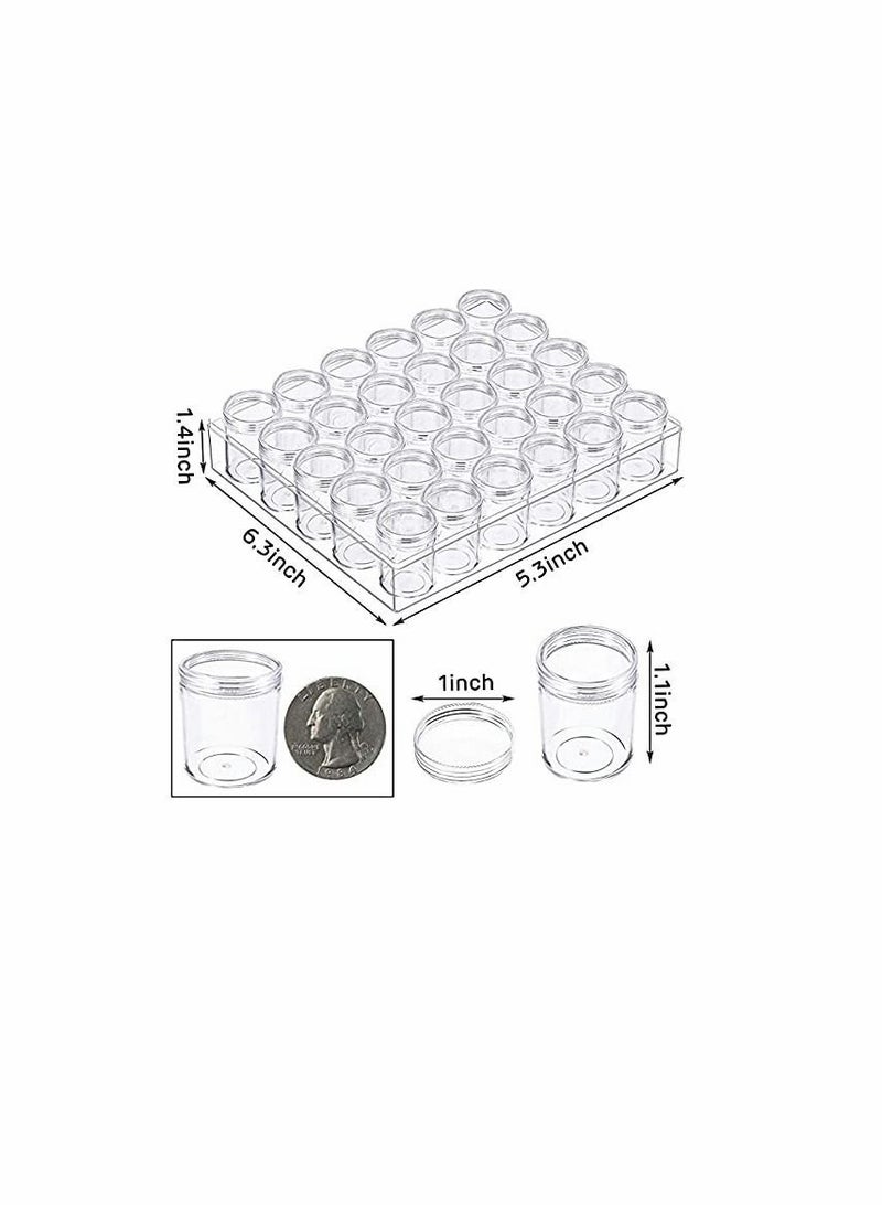 NIBEMINENT 5D Embroidery Diamond Storage Box, Clear Plastic Bead Containers Painting Organizer with Lid for Jewelry DIY Art Crafts Nail Diamonds, - Image 2