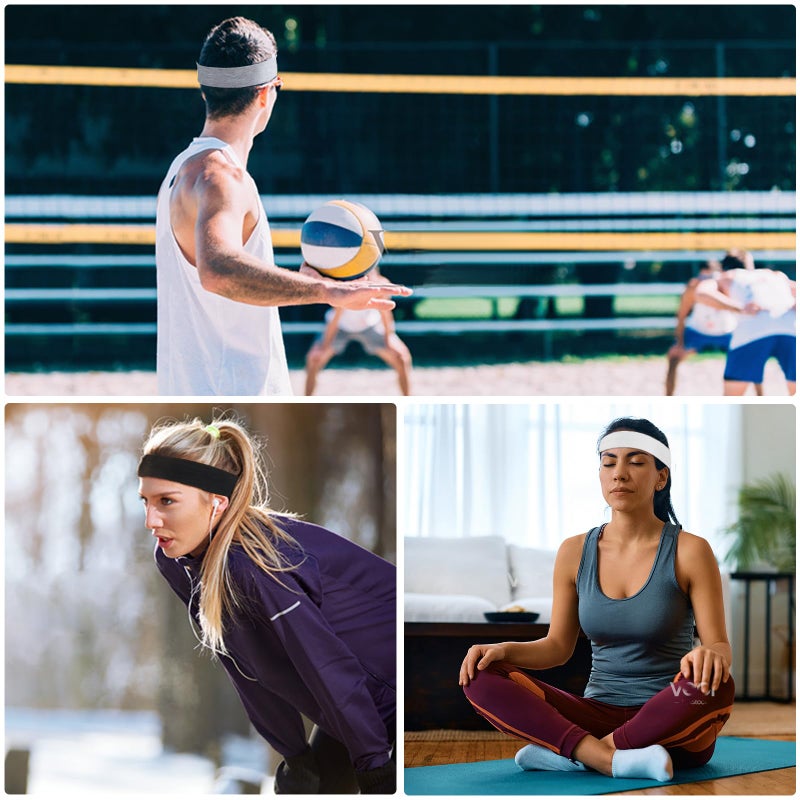 Tyfthui 8 Pack Headbands for Women, Elastic Soft Hair Bands Non Slip Women's Fashion Headbands for Daily Workout Yoga Running (Multicolor C) - Image 4