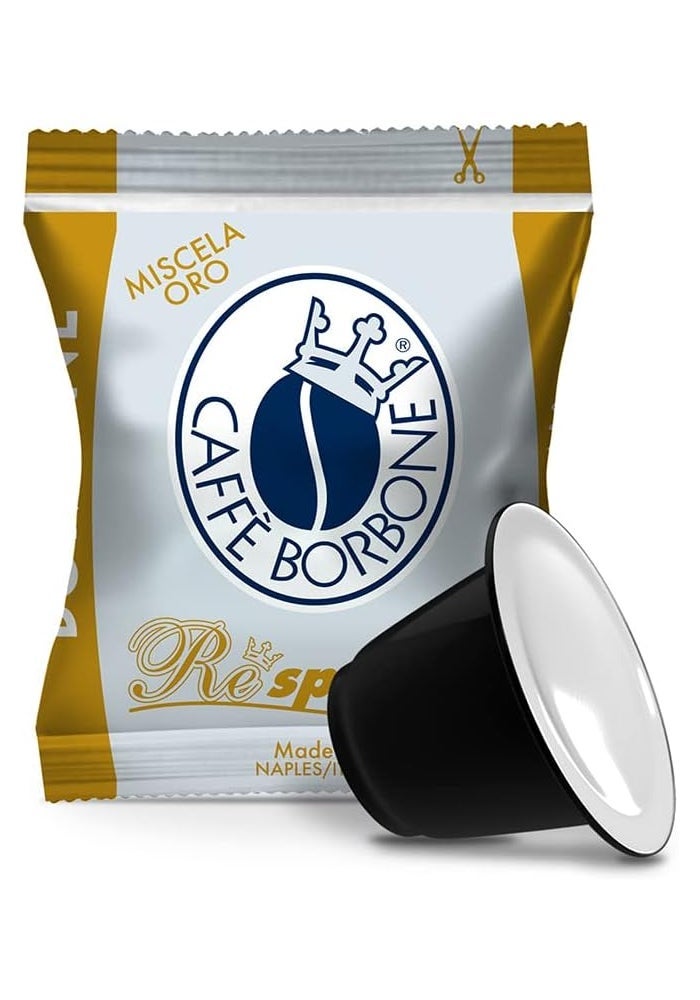 Caffe Borbone 100 Capsule ORO Borbone Respresso Compatible with Nespresso Machine - Image 1