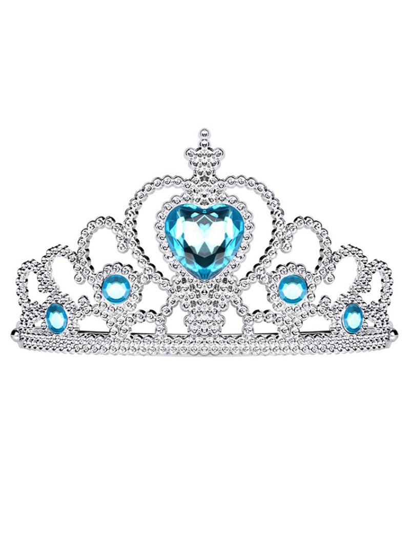Elsa Cosplay Crown Tiara Hair Accessory with Magic Wand and Hair Claw Clip for Kids Princess Costume Cinderella Dress Up Party Favors  - Image 3