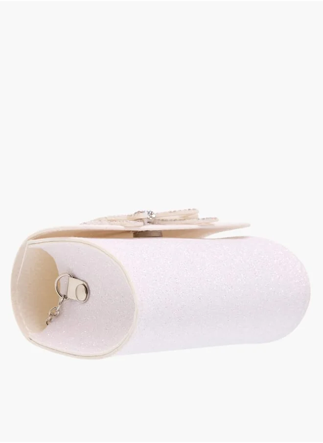 Flora Bella By Shoexpress Girls Bow Detail Embellished Sling Bag With Magnetic Closure Ramadan Collection
