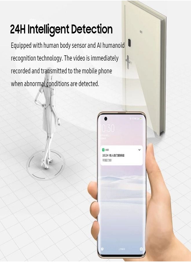 Xiaomi - Xiaomi Smart Doorbell 3 With 2K HD Resolution Video Camera 180° Full View AI Humanoid Recognition Calling Bell Real-time View Infrared Lights Two-way Communicate Wireless Door Bell - Image 1