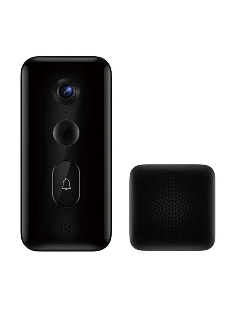 Xiaomi - Xiaomi Smart Doorbell 3 With 2K HD Resolution Video Camera 180° Full View AI Humanoid Recognition Calling Bell Real-time View Infrared Lights Two-way Communicate Wireless Door Bell - Image 1