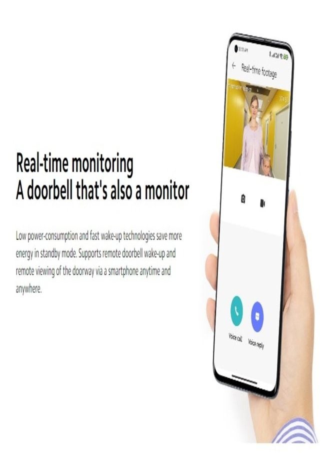 Xiaomi - Xiaomi Smart Doorbell 3 With 2K HD Resolution Video Camera 180° Full View AI Humanoid Recognition Calling Bell Real-time View Infrared Lights Two-way Communicate Wireless Door Bell - Image 1