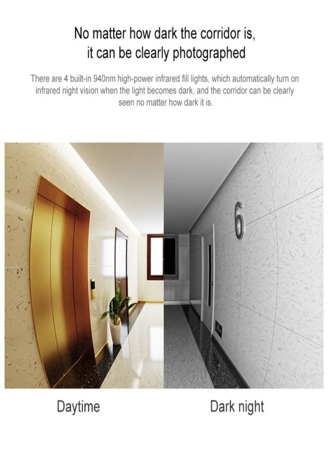 Xiaomi - Xiaomi Smart Doorbell 3 With 2K HD Resolution Video Camera 180° Full View AI Humanoid Recognition Calling Bell Real-time View Infrared Lights Two-way Communicate Wireless Door Bell - Image 1