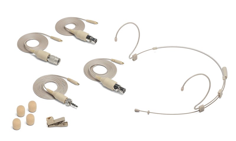 Samson DE10x Omnidirectional Headset Microphone with Four Adapter Cables Compatible with Most Popular Wireless Systems (Tan) - Image 2