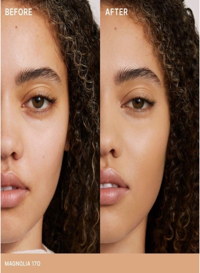 إيليا كريم أساس وكونسيلر سكين ريوايند بلورينغ، 10 غرام - 17O ماغنوليا - متوسط ​​بدرجات زيتونية، تغطية طبيعية قابلة للبناء - Image 3