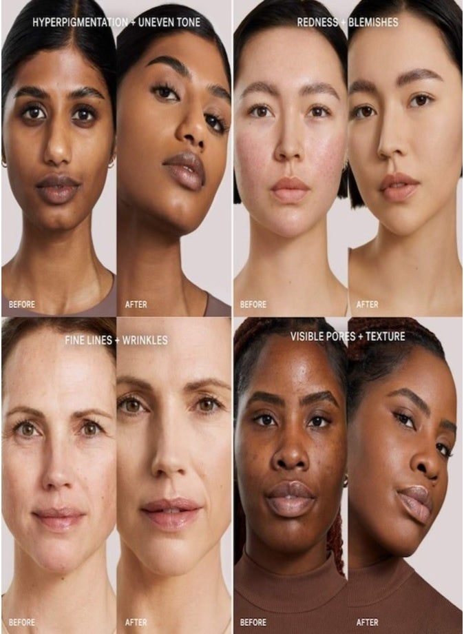 إيليا كريم أساس وكونسيلر سكين ريوايند بلورينغ، 10 غرام - 17O ماغنوليا - متوسط ​​بدرجات زيتونية، تغطية طبيعية قابلة للبناء - Image 5