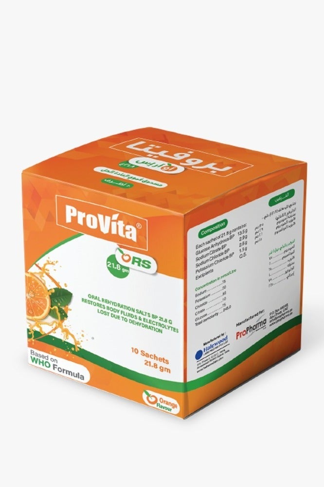 PROVITA ORS Oral Rehydration Salts Orange Flavour 10 SACHETS