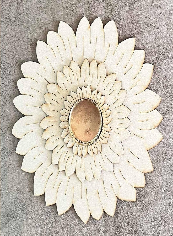 Adikala Engraved Sunflower Design Tea Light Holder Set of 2 - Image 1