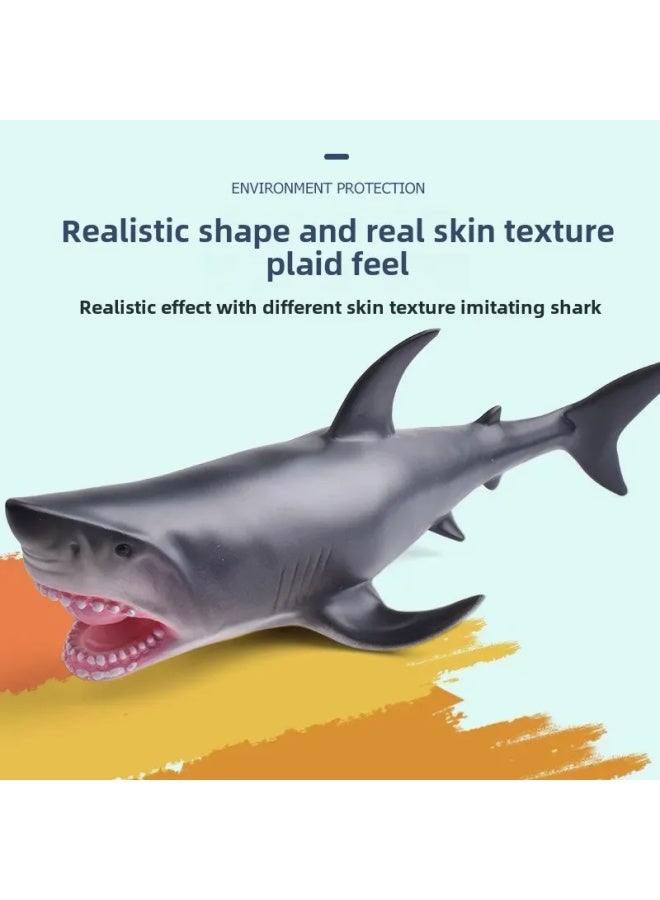 Large Soft Silicone Realistic Ocean Animal Models Children's Toys Great White Shark Dolphin Seal Lion Shark Torpedo-Color:Soft Large Penguin - Image 5
