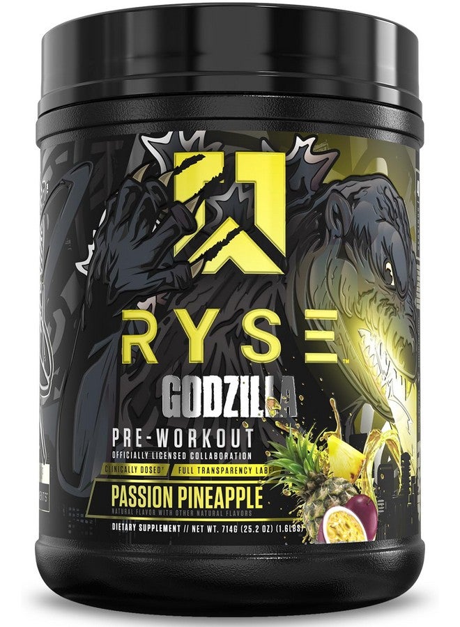 RYSE Up Supplements Ryse Godzilla X Noel Deyzel Pre Workout Powder - Passion Pineapple - 400mg Caffeine, High Stim Pre-Workout for Men & Women with Citrulline & Beta Alanine - Energy, Pump & Focus - 40 Servings - Image 1